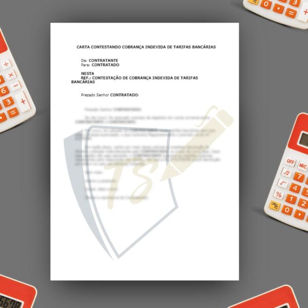 CARTA CONTESTANDO COBRANÇA INDEVIDA DE TARIFAS BANCÁRIAS