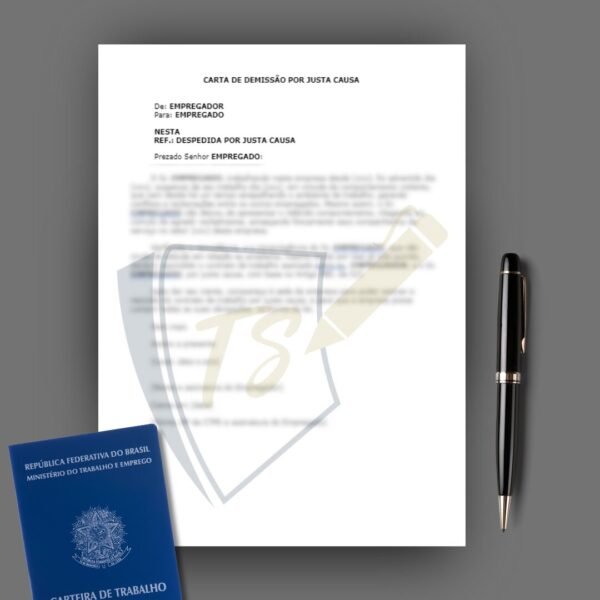 CARTA DE DEMISSÃO POR JUSTA CAUSA